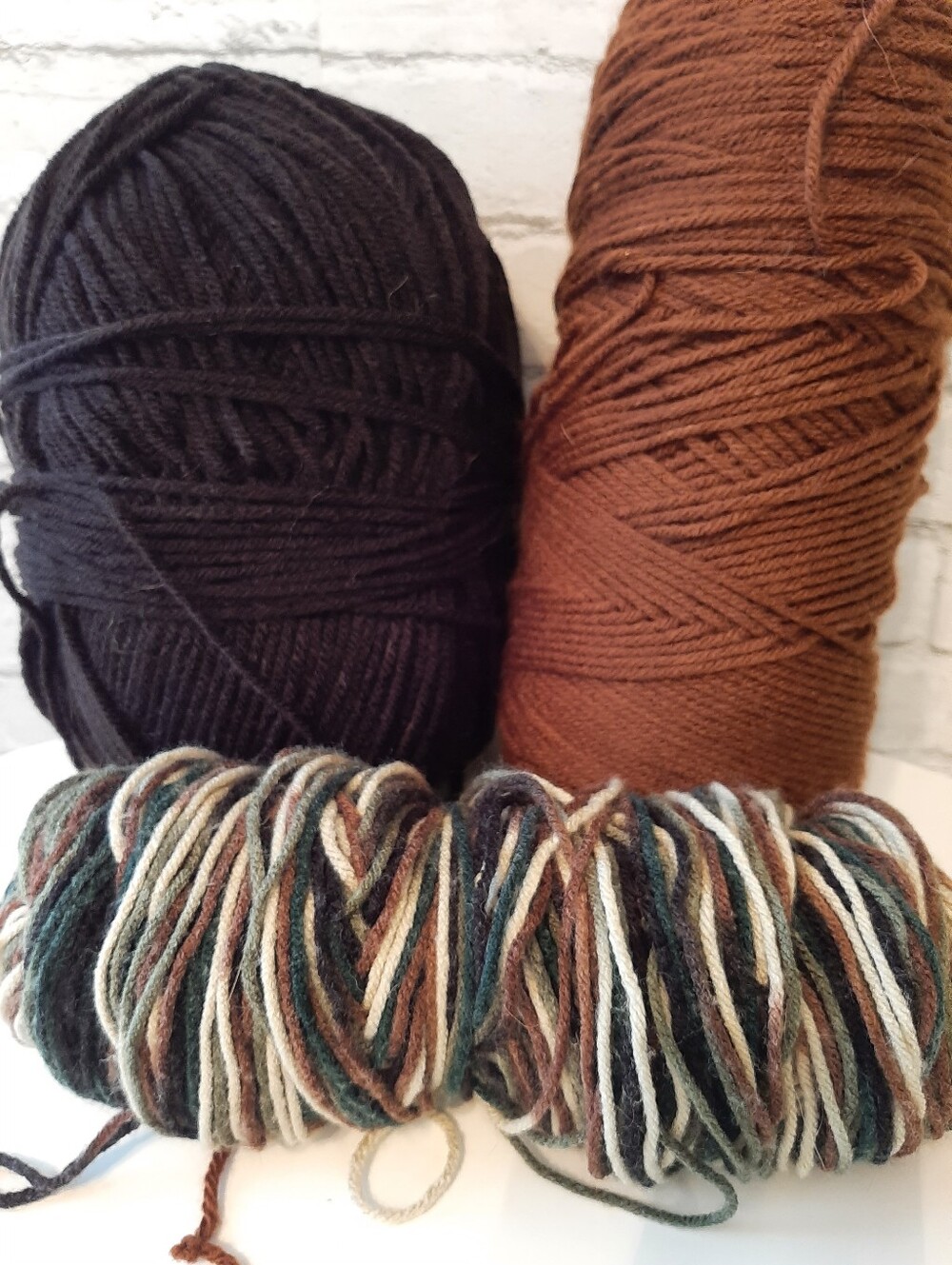 Camo, Brown and Black Home Accent Yarn Bundle